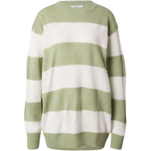 ABOUT YOU Trui 'Camille'  olijfgroen / wit