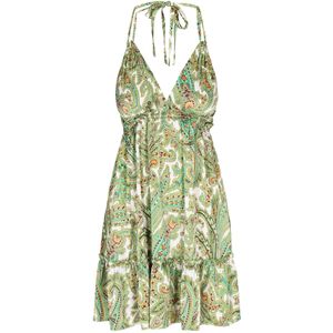 IZIA Jurk 'Spring Summer'  turquoise / groen / lichtoranje / wolwit