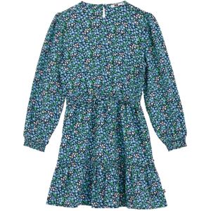 WE Fashion Jurk  navy / donkerblauw / pasteelgeel / grasgroen