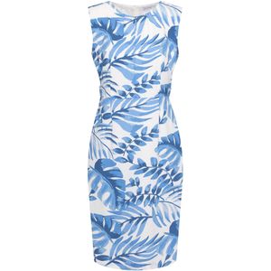 Quiosque Jurk  lichtblauw / wit