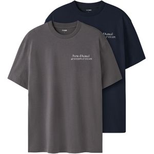 TWO SOON Shirt  grijs / zwart