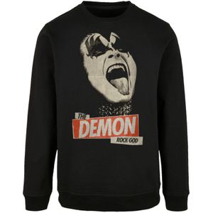 F4NT4STIC Sweatshirt 'Kiss Demon Rock'  beige / rood / zwart