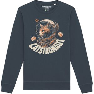 Watapparel Sweatshirt 'Catstronaut'  antraciet