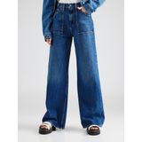 Jeans - Effen - Wide Leg - High Waist - Lang/maxi - Heavy Washed