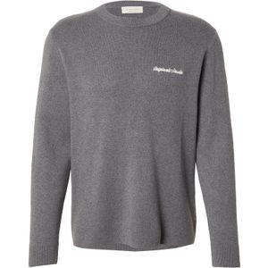 JACK & JONES Trui 'JORNORREBRO'  donkergrijs / wit