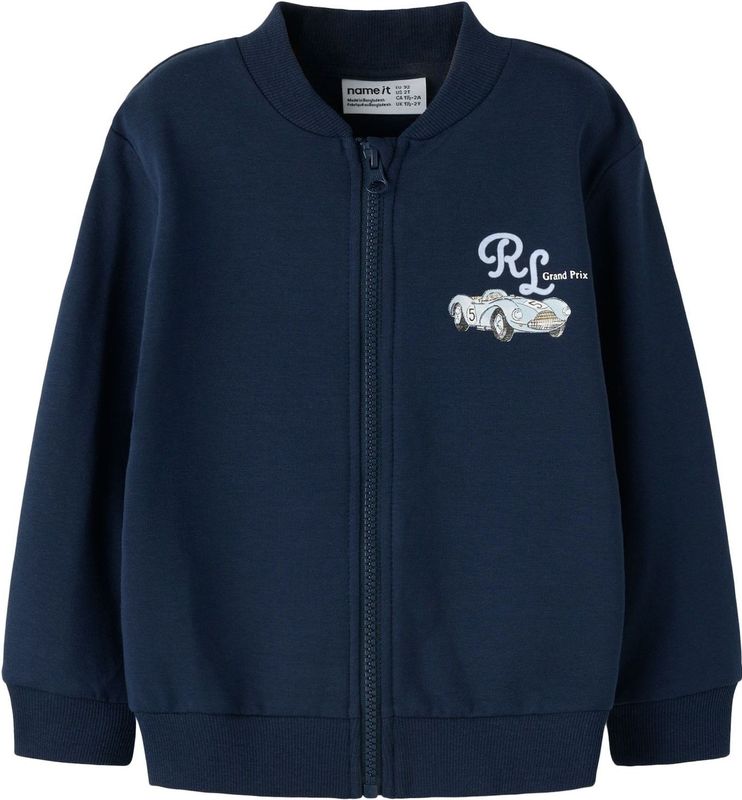 NAME IT Sweatvest  blauw / wit