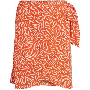 VILA Rok 'Sille Aria'  oranje / wit