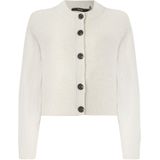 Vmbang - Gebreid Vest - O-hals - Lange Mouwen - Knoopsluiting