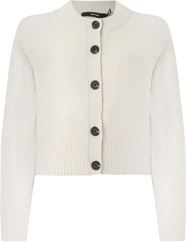 Vmbang - Gebreid Vest - O-hals - Lange Mouwen - Knoopsluiting