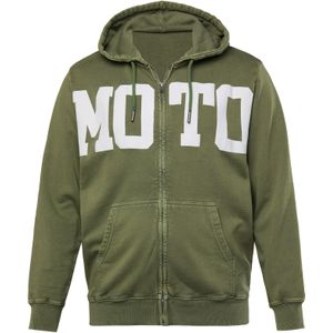 JP1880 Sweatvest  olijfgroen / natuurwit