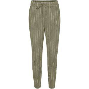 VERO MODA Bandplooibroek 'VMEva'  kaki / wit