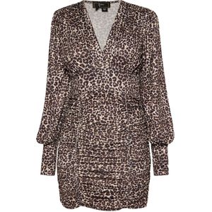 faina Jurk  beige / bruin / kastanjebruin