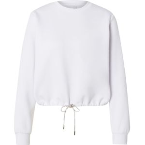 Sweater - White - Ronde Hals - Lange Mouwen - Met Trekkoord