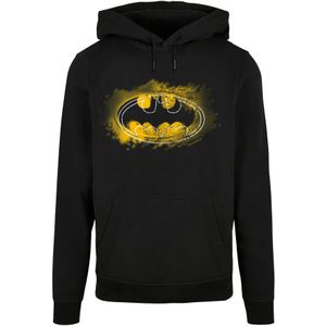 F4NT4STIC Sweatshirt 'DC Comics Batman'  donkergeel / zwart / wit