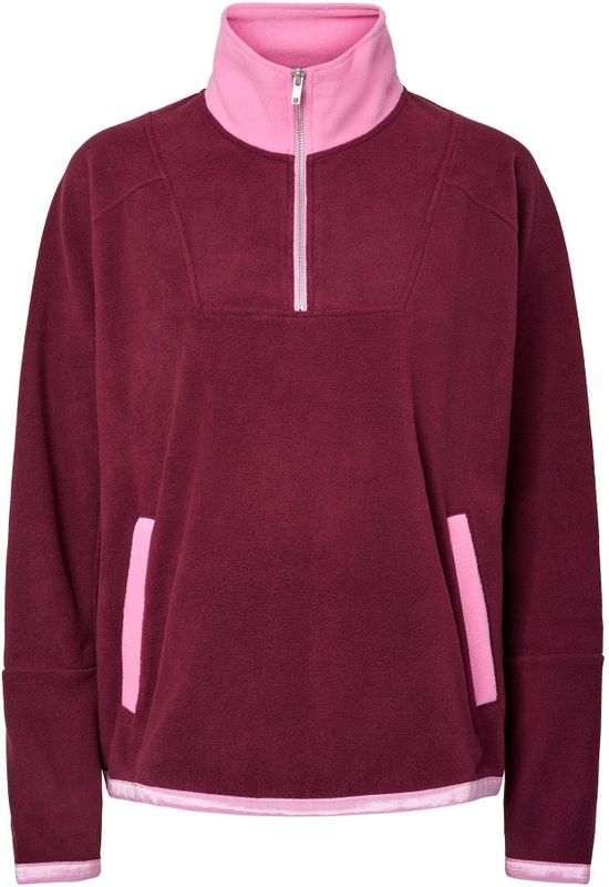 Pcdebz - Fleecejack - Zacht - Hoge Kraag - Lange Mouwen - Rits