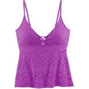 Look - Tankini - Paars - Verwijderbare Softcups - Borduursels