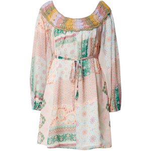 River Island Jurk  olijfgroen / pastelgroen / sering / koraal / wit