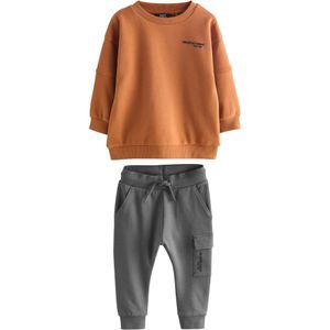 Next Set  karamel / donkergrijs