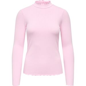 Jdyfransiska - Top - Lange Mouwen - Hoge Hals - Slim Fit - Ruches