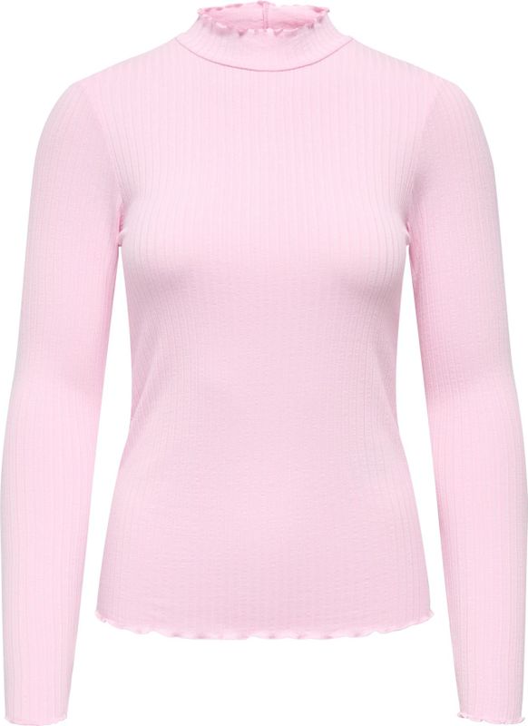 Jdyfransiska - Top - Lange Mouwen - Hoge Hals - Slim Fit - Ruches