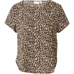 VILA Shirt 'NATHAN'  sand / lichtbruin / zwart