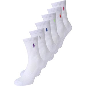 Polo Ralph Lauren - Huissokken - Blauw Lichtgrijs Neongroen Wit - 6er Pack