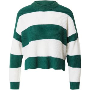 ABOUT YOU Trui 'Thassia'  donkergroen / wit