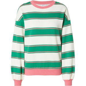 NÜMPH Sweatshirt 'LAPPI'  groen / pink / wit