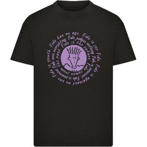 F4NT4STIC Shirt 'Fido Dido Is For Fido Spiral'  donkerlila / zwart