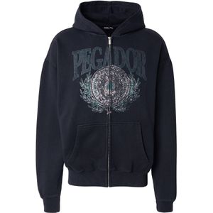 Pegador Sweatvest 'Derrick'  donkergrijs / petrol / zwart / wit