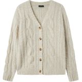 Cardigan - Lange Mouwen - Gebreid - Kabelpatroon