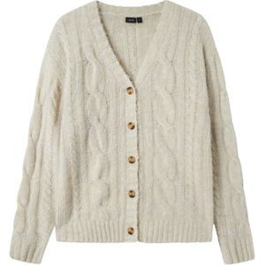 Cardigan - Lange Mouwen - Gebreid - Kabelpatroon