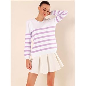 Bigdart Trui  lila / wit