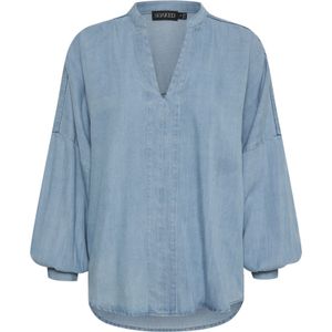 SOAKED IN LUXURY Blouse 'Friday'  smoky blue