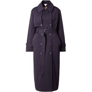 Tussenmantel - Trenchcoat - Effen - Normale Pasvorm - Gedeeltelijk Gevoerd