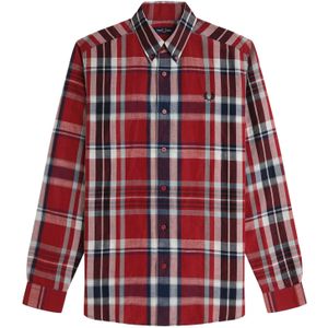 Fred Perry Overhemd  rood / zwart / natuurwit