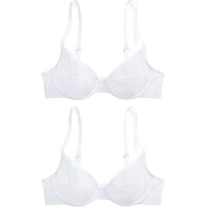 Polo Ralph Lauren BH ' Unlined Demi Bra - Mesh '  offwhite