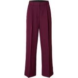 SELECTED Bandplooibroek 'SLFFEDORA'  aubergine
