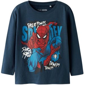 TWO SOON Shirt 'Spider-Man'  nachtblauw / royal blue/koningsblauw / rood / wit