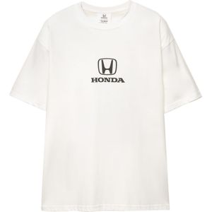 Pull&Bear Shirt  geel / zwart / wit