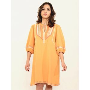 Odd Molly Jurk ' The Earth '  oranje / wit