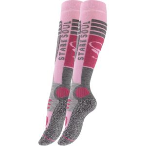Stark Soul Kniekousen  grijs gemêleerd / oudroze / donkerroze