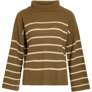 VILA Trui  olijfgroen / wit