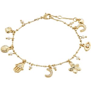 Pilgrim Armband 'Prucence'  goud / transparant / parelwit