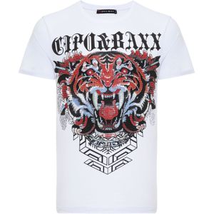 CIPO & BAXX Shirt  bruin / zwart / wit