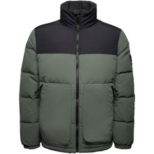 JACK WOLFSKIN Winterjas  groen / zwart gemêleerd