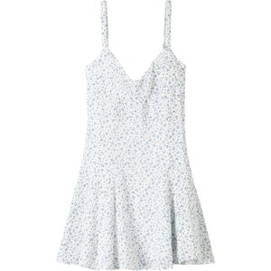 Bershka Jurk  blauw / lichtblauw / groen / wit