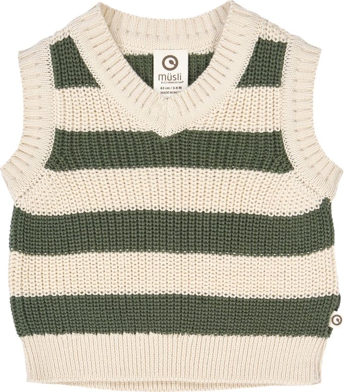 Müsli by GREEN COTTON Trui  crème / donkergroen