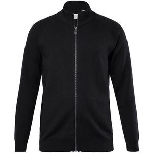 JP1880 Gebreid vest  zwart