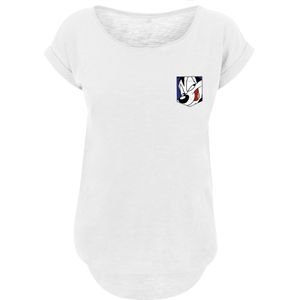 F4NT4STIC Shirt 'Looney Tunes Pepe Le Pew Face'  donkerblauw / rood / zwart / offwhite